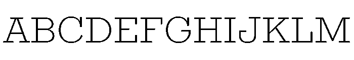 Egyptian Antique Extra Light Font UPPERCASE