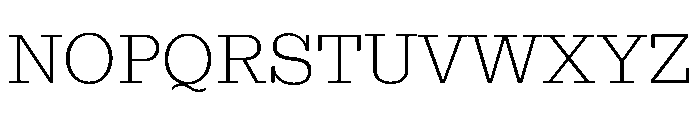 Egyptian Antique Extra Light Font UPPERCASE
