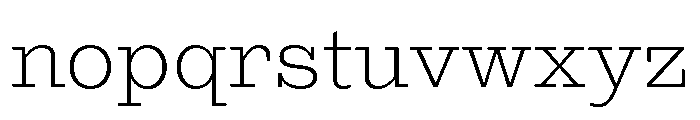 Egyptian Antique Extra Light Font LOWERCASE