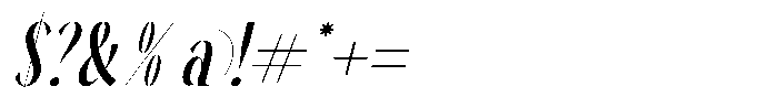 Ehkofa Italic Font OTHER CHARS