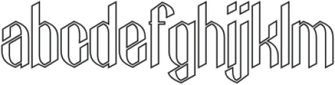 Eighart Outline otf (400) Font LOWERCASE