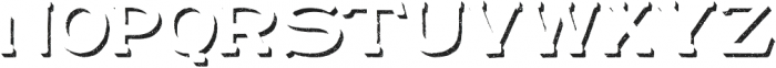 Eighty One 3D Outline Dust ttf (400) Font LOWERCASE