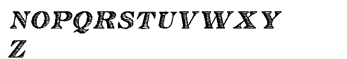 Eingraviert Italic Font UPPERCASE
