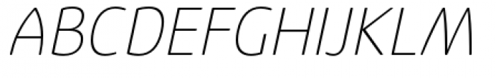 Eigerdals Thin Italic Font UPPERCASE