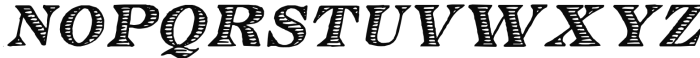 Eingraviert Italic Font UPPERCASE