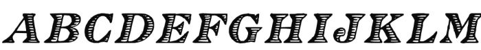 Eingraviert Italic Font LOWERCASE