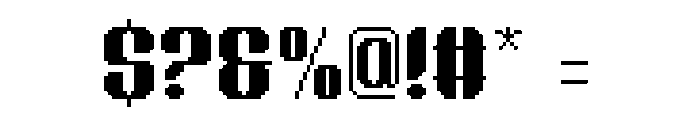 Eight Byte Font OTHER CHARS