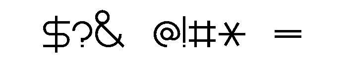 Eight One Font OTHER CHARS