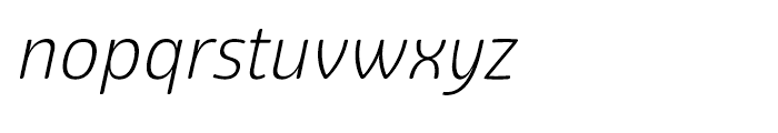 Eigerdals Light Italic Font LOWERCASE