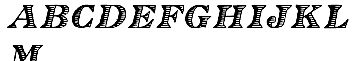 Eingraviert Italic Font UPPERCASE