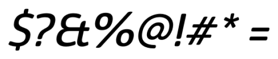 Eigerdals Medium Italic Font OTHER CHARS