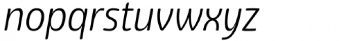 Eigerdals Condensed Light Italic Font LOWERCASE