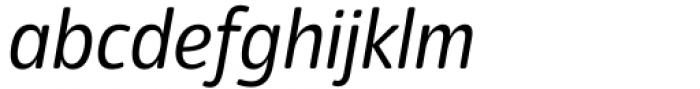 Eigerdals Condensed Regular Italic Font LOWERCASE