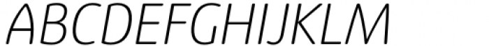 Eigerdals Condensed Thin Italic Font UPPERCASE