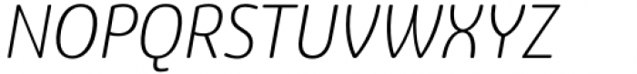 Eigerdals Condensed Thin Italic Font UPPERCASE