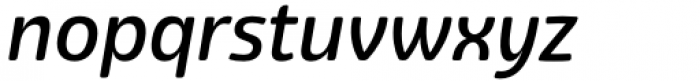 Eigerdals Extended Medium Italic Font LOWERCASE