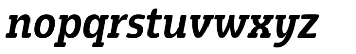 Eigerdals Slab Condensed Bold Italic Font LOWERCASE