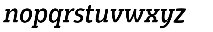Eigerdals Slab Condensed Demi Italic Font LOWERCASE