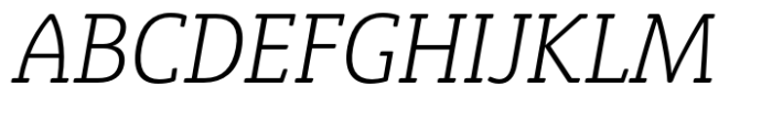 Eigerdals Slab Condensed Light Italic Font UPPERCASE