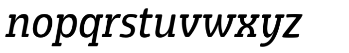 Eigerdals Slab Condensed Medium Italic Font LOWERCASE