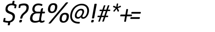 Eigerdals Slab Condensed Regular Italic Font OTHER CHARS