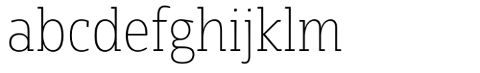 Eigerdals Slab Condensed Thin Font LOWERCASE