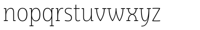 Eigerdals Slab Condensed Thin Font LOWERCASE