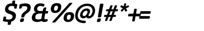 Eigerdals Slab Extra Bold Italic Font OTHER CHARS