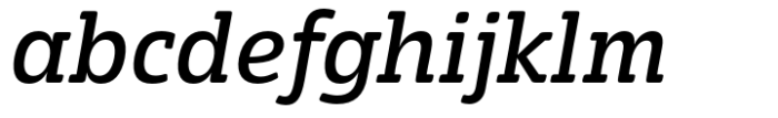 Eigerdals Slab Extra Demi Italic Font LOWERCASE
