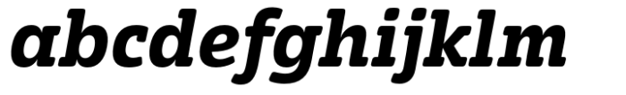 Eigerdals Slab Extra Ex Bold Italic Font LOWERCASE