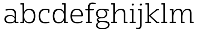Eigerdals Slab Extra Light Font LOWERCASE