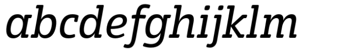 Eigerdals Slab Extra Medium Italic Font LOWERCASE