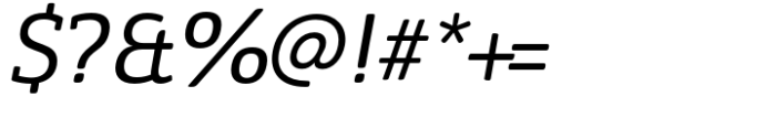 Eigerdals Slab Extra Regular Italic Font OTHER CHARS
