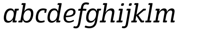 Eigerdals Slab Extra Regular Italic Font LOWERCASE