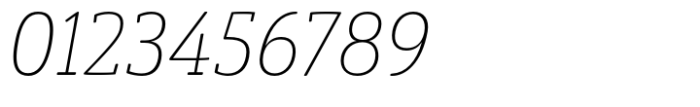 Eigerdals Slab Extra Thin Italic Font OTHER CHARS