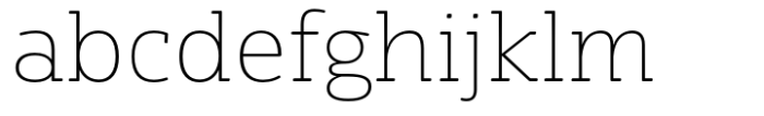 Eigerdals Slab Extra Thin Font LOWERCASE