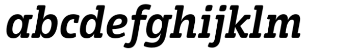 Eigerdals Slab Norm Bold Italic Font LOWERCASE