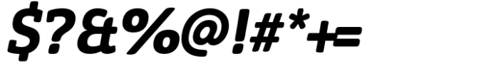 Eigerdals Slab Norm Ex Bold Italic Font OTHER CHARS