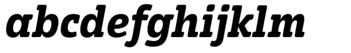 Eigerdals Slab Norm Ex Bold Italic Font LOWERCASE
