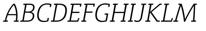 Eigerdals Slab Norm Light Italic Font UPPERCASE
