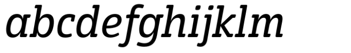 Eigerdals Slab Norm Medium Italic Font LOWERCASE