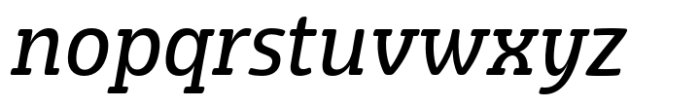 Eigerdals Slab Norm Medium Italic Font LOWERCASE