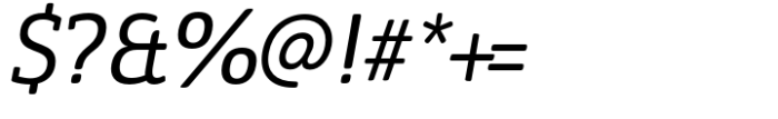 Eigerdals Slab Norm Regular Italic Font OTHER CHARS