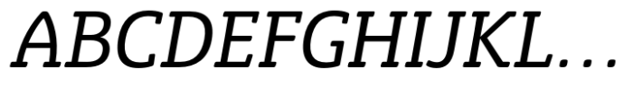 Eigerdals Slab Norm Regular Italic Font UPPERCASE