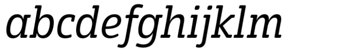 Eigerdals Slab Norm Regular Italic Font LOWERCASE