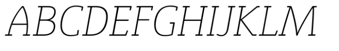 Eigerdals Slab Norm Thin Italic Font UPPERCASE