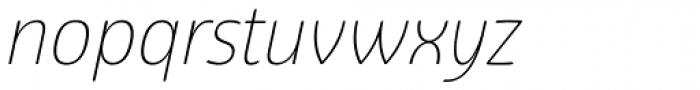 Eigerdals Thin Italic Font LOWERCASE