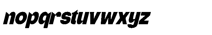 Eight Star Italic Font LOWERCASE