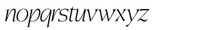 Eightly Teenage Thin Italic Font LOWERCASE