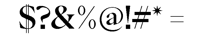 Eiko 5 Font OTHER CHARS
